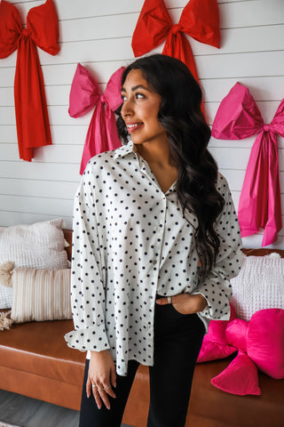 Poppy Polka Dot Blouse • Ivory - FINAL SALE