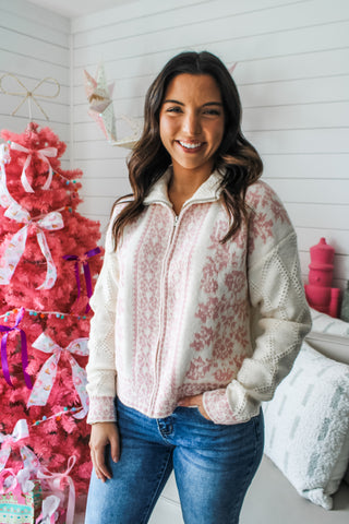 Snow Place Like Home • Cream/Pink