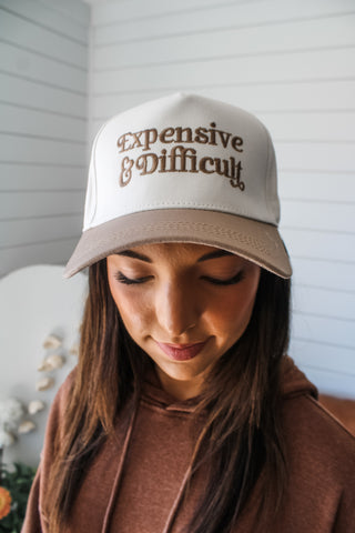Expensive & Difficult Trucker Hat • Mocha