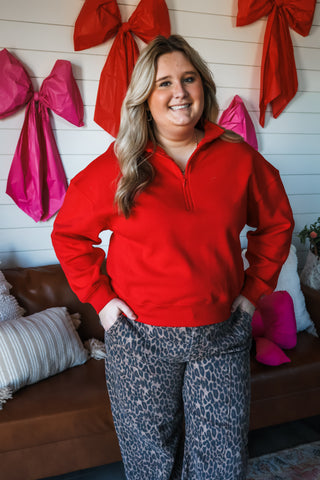 Refresh & Reset Half Zip • Red - PLUS