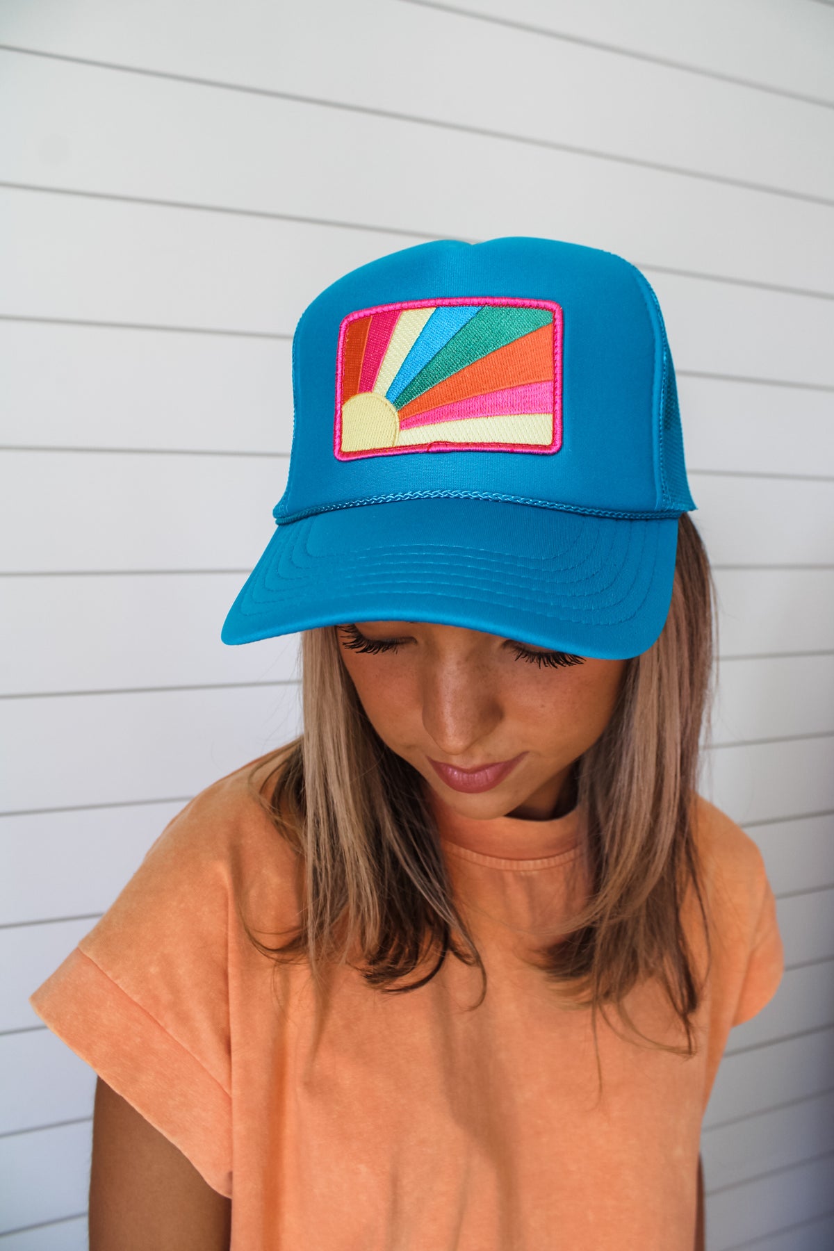 Chasing Sunshine Embroidered Patch Trucker Hat