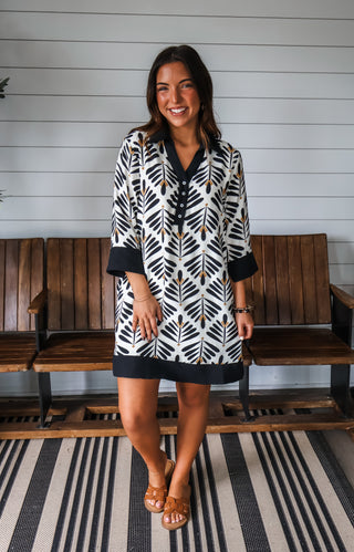 Prism & Palm Contrast Mini • Black/Ivory