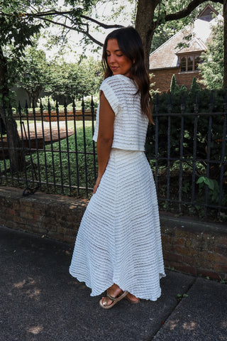 Coastal Cruise Skirt Set • Cream