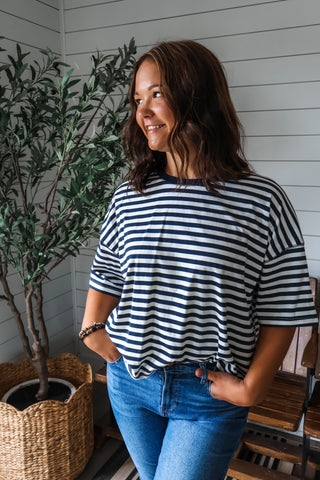Cool & Collected • Navy Stripes