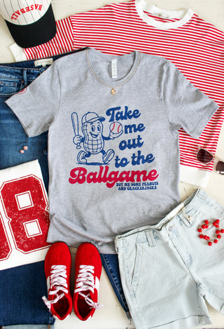 Take Me Out To The Ballgame Graphic Tee • Heather Grey