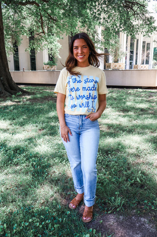 If The Stars Were Made To Worship Graphic Tee • Lemon