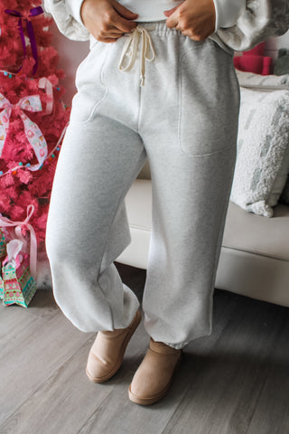Cute & Comfy Barrel Sweatpants • Heather Ivory