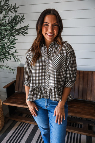 Falling For Gingham • Olive