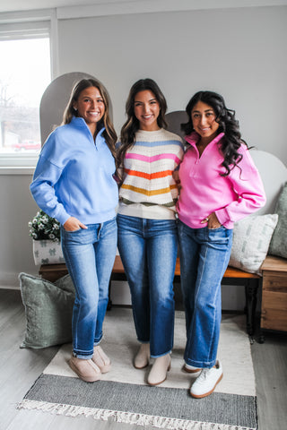 Refresh & Reset Half Zip • Cornflower Blue