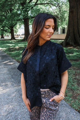For once in my life • black crochet top