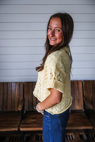 Sunny Attitude Cable Knit • Yellow