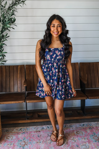 Made to charm • navy floral sundress