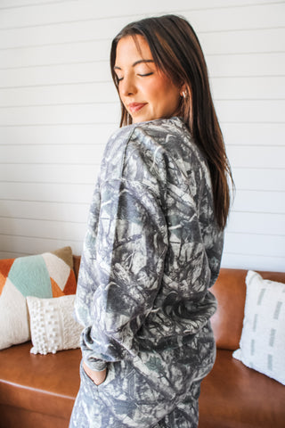 Keep Track Camo Pant Set