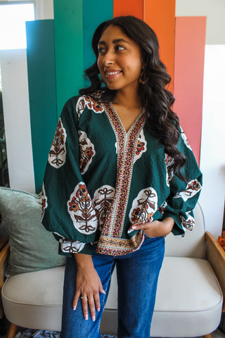 Posh In Print • Dark Emerald - FINAL SALE