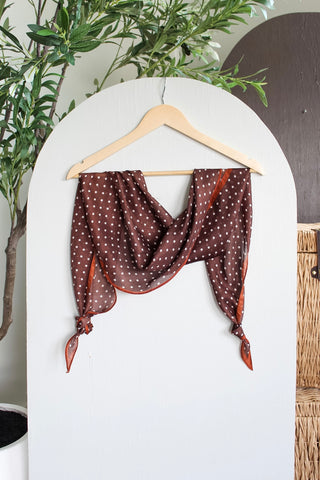 Dotted Darling Sheer Scarf • Brown