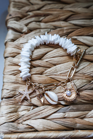 Coastal Bliss Charm Bracelet • White