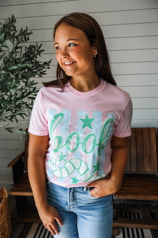 Book Worm Graphic Tee • Pink