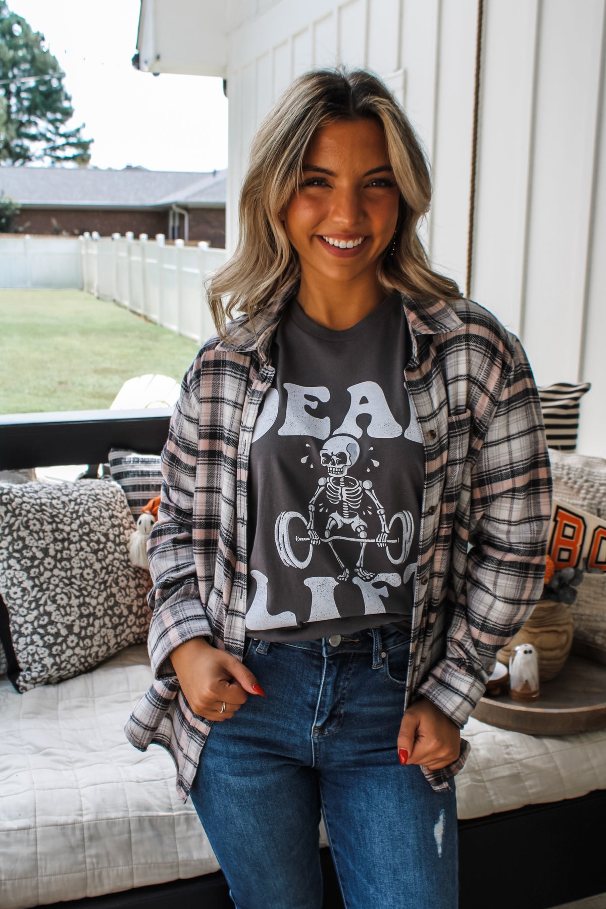 Fall Farmhouse Plaid • Black/Blush