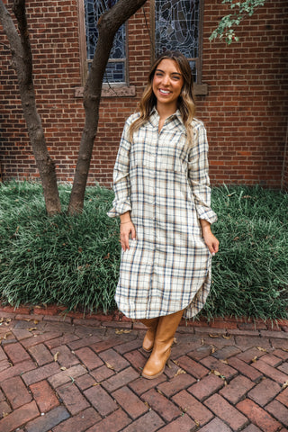 Fall Farmhouse Shirtdress • Butter Plaid