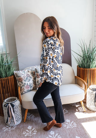 Fall Frenzy 2 • Block Print Peasant Top - FINAL SALE