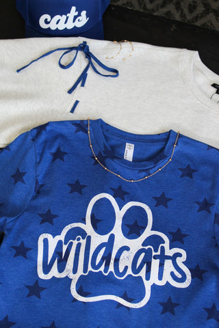 Starstruck Wildcats Graphic Tee • Heather Blue