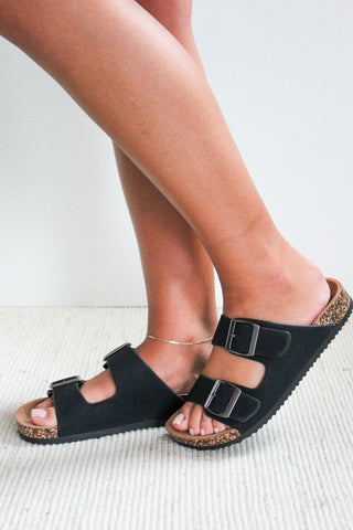 Brooke Buckle Strap Sandal • Black