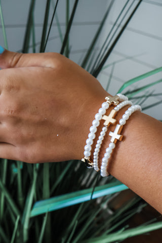 Forever Faithful Bracelet • Pearl