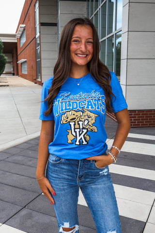 Vintage Wildcats Graphic Tee • Heather Blue