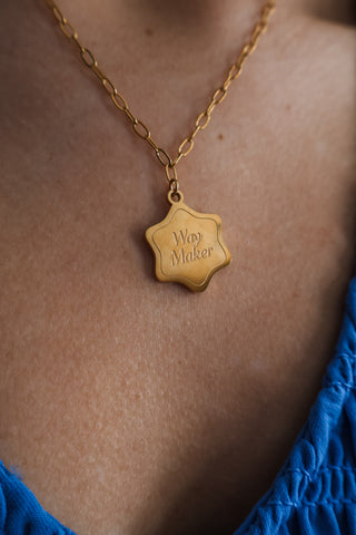 Waymaker Engraved Necklace • Gold