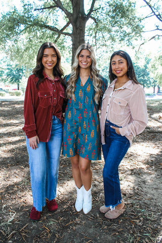 Velvet Dreams Button Down • Berry - FINAL SALE