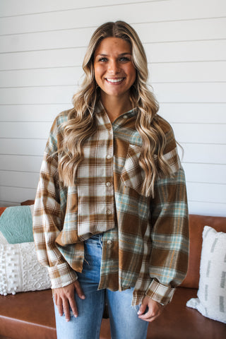 Plaid Perfection Flannel • Tan Multi