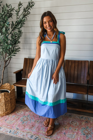 Pretty Palette Bow Strap Midi • Blue