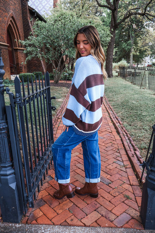 Favorite Season Striped Sweater • Blue/Brown