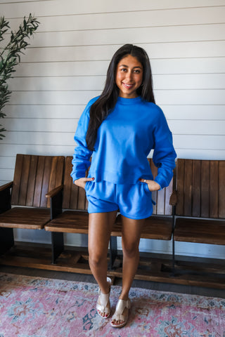 Playful Pairing Short Set • Blue - FINAL SALE