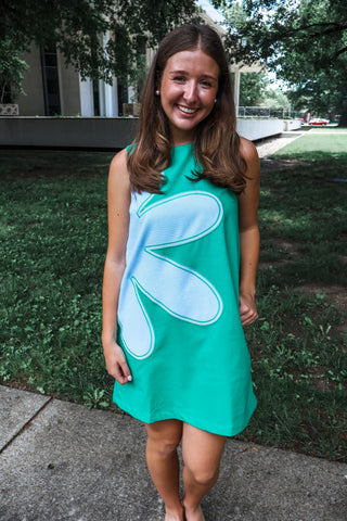 Petal Power Shift Dress • Green