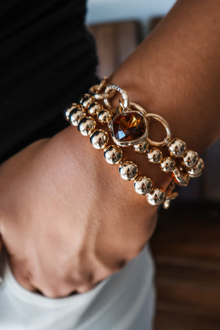 Autumn Glow Bracelet Stack • Amber