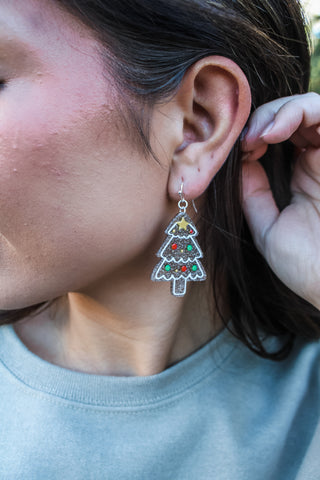 Trim The Tree Earrings • Mocha