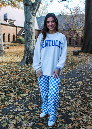 Kenzie Checkered Pants • Blue