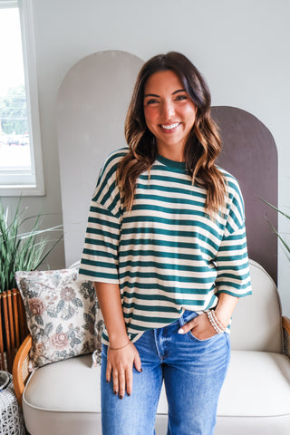 Good Vibes Stripes • Emerald Mix