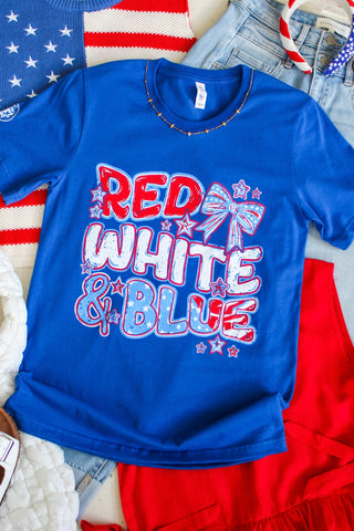 Red White & Blue Graphic Tee • True Royal