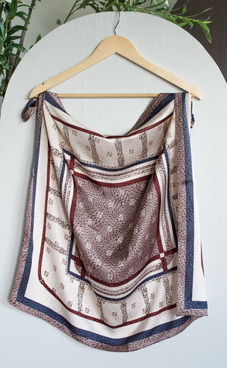 Luxe Living Patterned Scarf • Brown Multi