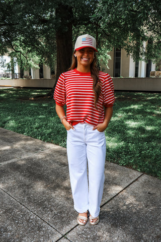 Pretty Pop Of Stripes • Red