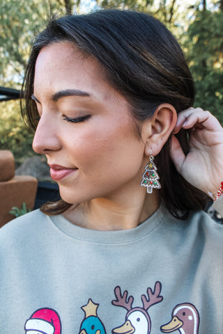 Trim The Tree Earrings • Mocha