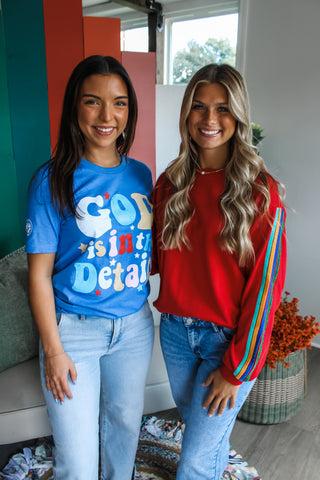 God Is In The Details Graphic Tee • Heather Blue