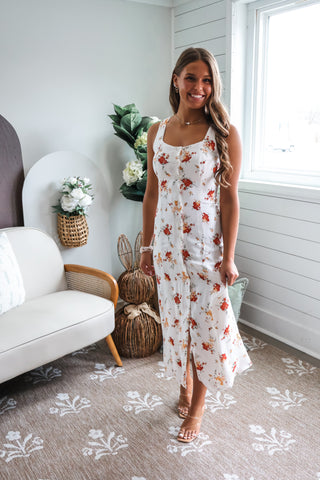 Beautiful Arrangement Button Dress • Ivory