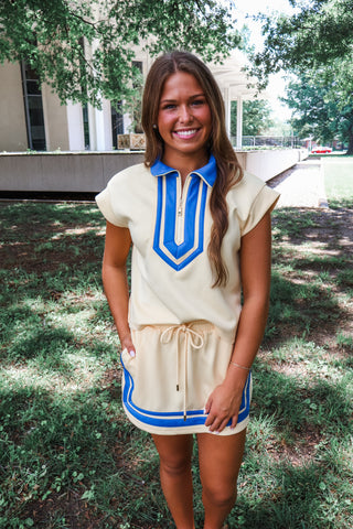 Breezy Bayside Skort Set • Yellow/Blue
