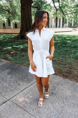 New days ahead • white mini dress