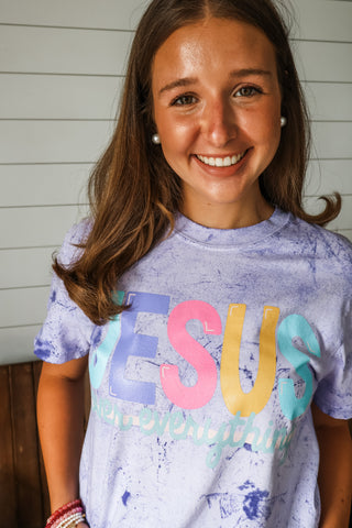Jesus Over Everything Graphic Tee • Amethyst
