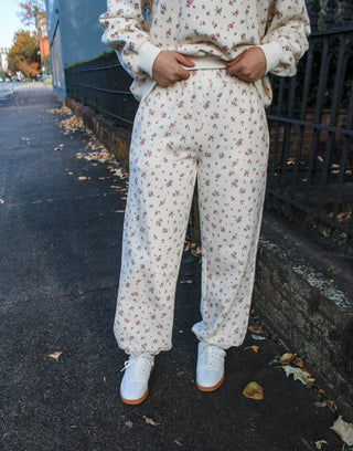 Mistletoe Wishes Pants • Cream Floral