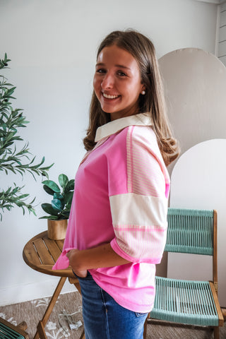 Eye-catching Essential Colorblock • Pink